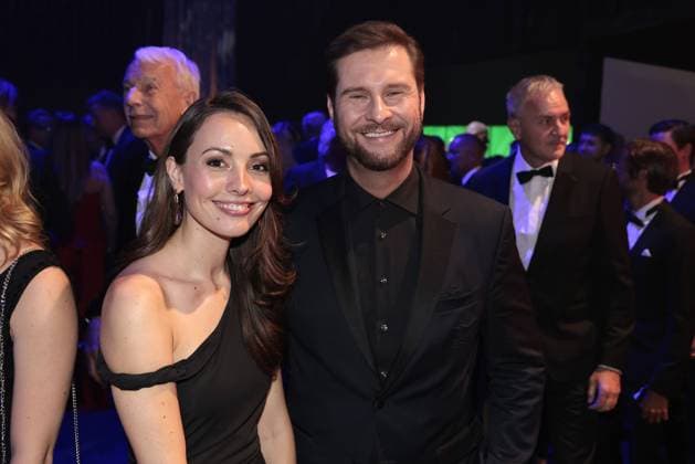 Julia Krueger und Maurice Gajda bei der Aftershow Party bei der Verleihung von Die Goldene Henne am 12.09.2025 in Leipzig Goldene Henne 2025 Verleihung in Leipzig