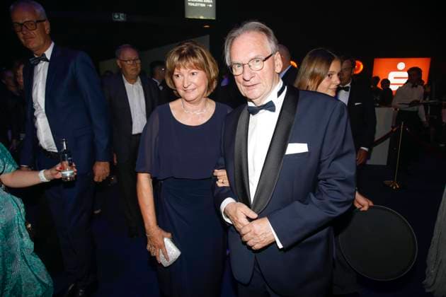 31. Verleihung der Goldenen Henne 2025 - Aftershowparty Leipzig, 12.9.2025 Gabriele Haseloff und Rainer Haseloff bei der Aftershowparty zur 31. Verleihung der Goldenen Henne 2025 auf der Messe Leipzig Sachsen Copyright: xMatthiasxGränzdörferx