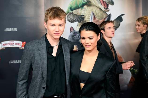 Leonard Conrads und Tomomi Themann bei der Premiere des Kinofilms Die Schule der magischen Tiere 4 im Mathäser Filmpalast. München, 12.09.2025
