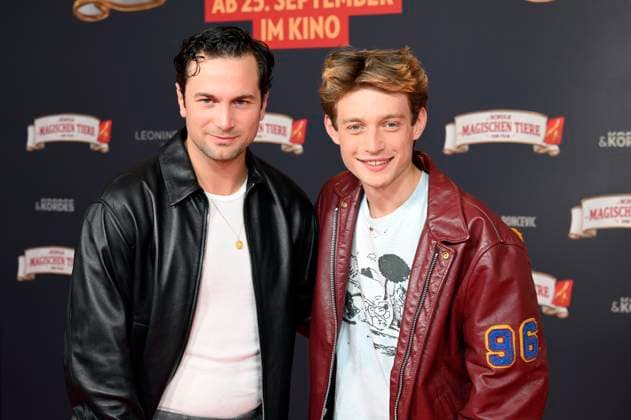 Samuel Schneider und Philip Müller bei der Premiere des Kinofilms Die Schule der magischen Tiere 4 im Mathäser Filmpalast. München, 12.09.2025