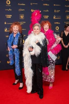 Award - Goldene Henne 2025 - Marie Rimmer, Dagmar Frederic und Dagmar Gelbke bei der Goldenen Henne 2025 in der Messe Leipzig am 12.09.2025. Copyright: xEventpressxKochanx