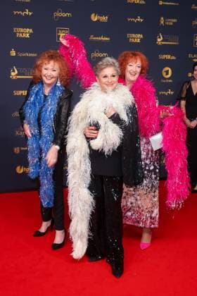 Award - Goldene Henne 2025 - Marie Rimmer, Dagmar Frederic und Dagmar Gelbke bei der Goldenen Henne 2025 in der Messe Leipzig am 12.09.2025. Copyright: xEventpressxKochanx