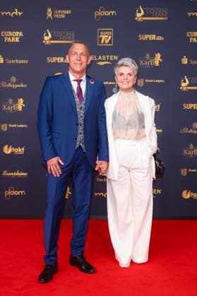 Award - Goldene Henne 2025 - Andreas Schulz und Linda Feller bei der Goldenen Henne 2025 in der Messe Leipzig am 12.09.2025. Copyright: xEventpressxKochanx