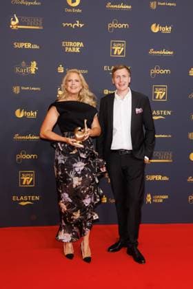 Award - Goldene Henne 2025 - Barbara Schöneberger und Till Reiners bei der Goldenen Henne 2025 in der Messe Leipzig am 12.09.2025. Copyright: xEventpressxKochanx