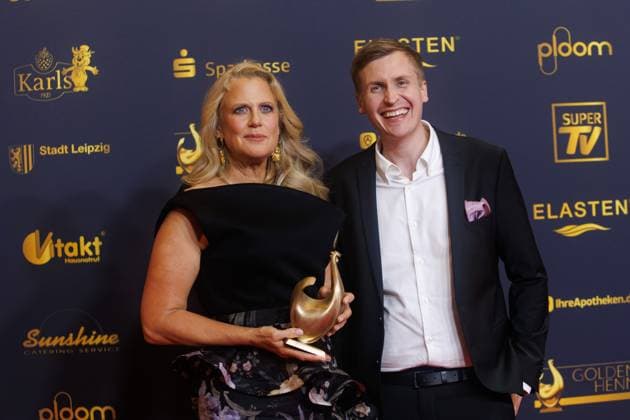 Award - Goldene Henne 2025 - Barbara Schöneberger und Till Reiners bei der Goldenen Henne 2025 in der Messe Leipzig am 12.09.2025. Copyright: xEventpressxKochanx