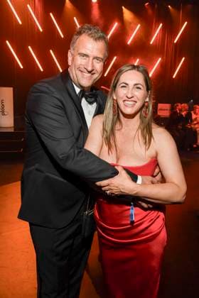 abb Rene Kindermann mit Frau Katja zu Gast auf der Aftershow Party bei der Verleihung der Goldenen Henne 2025 in der Messe Leipzig am 12.09.2025