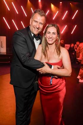 abb Rene Kindermann mit Frau Katja zu Gast auf der Aftershow Party bei der Verleihung der Goldenen Henne 2025 in der Messe Leipzig am 12.09.2025