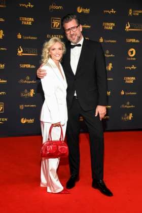 abb Sue Rosenblatt und Andre Stade zu Gast auf dem roten Teppich bei der Verleihung der Goldenen Henne 2025 in der Messe Leipzig am 12.09.2025
