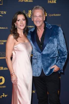 Olaf Berger mit Ehefrau Julia Berger bei der 31. Verleihung der Goldenen Henne 2025 in der Leipziger Messe. Leipzig, 12.09.2025
