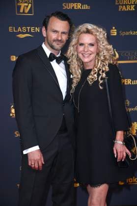 Victoria Herrmann mit Ehemann David Böthig bei der 31. Verleihung der Goldenen Henne 2025 in der Leipziger Messe. Leipzig, 12.09.2025