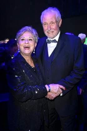 Dagmar Frederic mit Ehemann Klaus Lenk bei der 31. Verleihung der Goldenen Henne 2025 in der Leipziger Messe. Leipzig, 12.09.2025