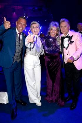 Andreas Schulz, Linda Feller, Manuela Hebestreit und Hans-Jürgen Beyer bei der 31. Verleihung der Goldenen Henne 2025 in der Leipziger Messe. Leipzig, 12.09.2025