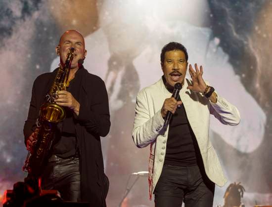 SaO PAULO, SP - 13.09.2025: THE TOWN 2025 - American singer, songwriter and producer Lionel Richie performed this Saturday (13) on The One stage during the fourth day of The Town 2025 Festival, held at the Interlagos Racetrack in Sao Paulo (SP). Recognized worldwide for his solo career and as a member of the legendary group Commodores, the artist brought a repertoire of classics that marked generations. His performance featured a high-level international band, including a Brazilian guitarist who is part of the lineup, reinforcing the cultural connection between the soul music icon and the Brazilian public. x2806436x  EmersonxSantos