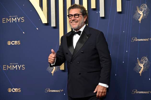 Emanuele Rabotti arrives before the 77th annual Primetime Emmy Awards at the Peacock Theater in Los Angeles on Sunday, September 14, 2025.  LAP20250914703 JohnxMcCoy