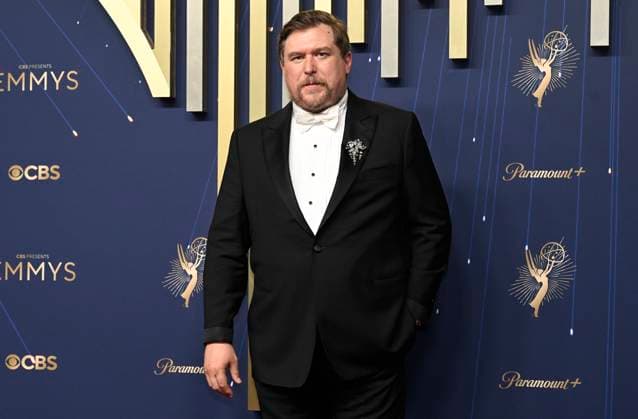 Michael Chernus arrives for the 77th annual Primetime Emmy Awards at the Peacock Theater in Los Angeles on Sunday, September 14, 2025.  LAP20250914731 JohnxMcCoy