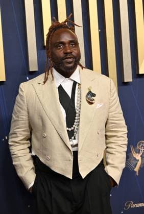 Brian Tyree Henry arrives for the 77th annual Primetime Emmy Awards at the Peacock Theater in Los Angeles on Sunday, September 14, 2025.  LAP20250914172 CHISxCHEW