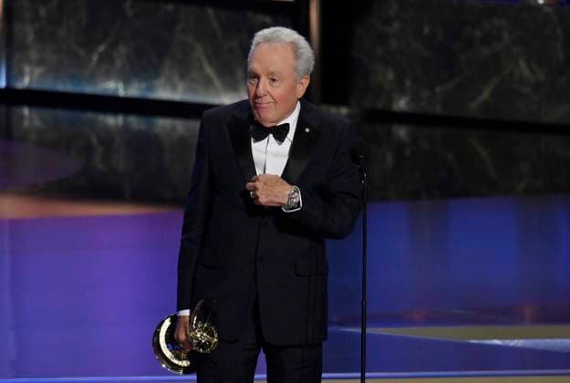 Lorne Michaels accepts the Outstanding Variety Special (Live) award for Saturday Night Live 50th Anniversary Special onstage at the 77th annual Primetime Emmy Awards at the Peacock Theater in Los Angeles on Sunday, September 14, 2025.  LAP202509143050 JIMxRUYMEN