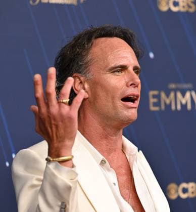 Walton Goggins arrives for the 77th annual Primetime Emmy Awards at the Peacock Theater in Los Angeles on Sunday, September 14, 2025.  LAP20250914283 CHISxCHEW