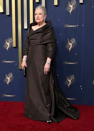 Kathy Bates arrives for the 77th annual Primetime Emmy Awards at the Peacock Theater in Los Angeles on Sunday, September 14, 2025.  LAP20250914803 JohnxMcCoy
