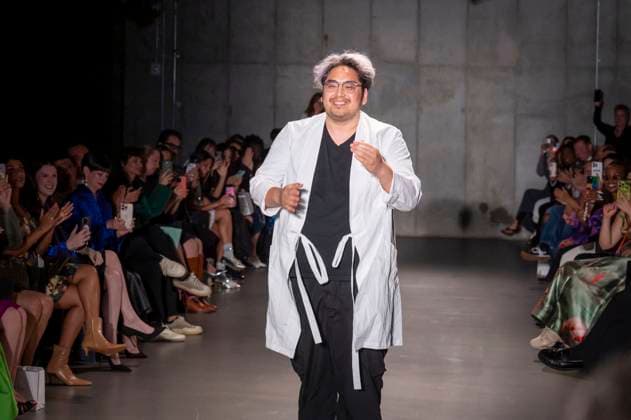 Bach Mai - Runway - Spring 2026, New York Fashion Week, USA - 14 Sep 2025 Bach Mai walks the runway finale for the Bach Mai fashion show during the Spring 2026 New York Fashion Week at Genesis House in New York City. New York United States Copyright: xRonxAdarx xSOPAxImagesx _radar_mai_20250914_21269