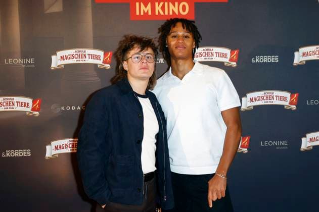 Jakob Weingärtner und Noel Diop bei der Premiere des Kinofilms Die Schule der magischen Tiere 4 in der Lichtburg. Essen, 14.09.2025