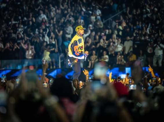 September 14, 2025, Inglewood, California, USA: Chris Brown performing during his Breezy Bowl XX Tour at Sofi Stadium in Inglewood California on September 14, 2025. Inglewood USA - ZUMAt169 20250914_zep_t169_003 Copyright: xConnorxTerryx