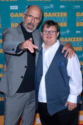 Christoph Maria Herbst und Nico Randel bei der Premiere des Kinofilms Ganzer halber Bruder im Cinedom. Köln, 15.09.2025