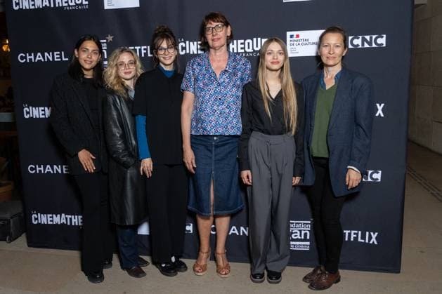 La Tour de glace Paris Film Premiere Valentina Vezzoso, Marine Gesber, Clara Pacini, Lucile Hadzihalilovic, Lilas-Rose Gilbert, Dounia Sichov attends La Tour de glace Paris Film Premiere at La Cinematheque Francaise on Septembre 15, 2025 in Paris, France. Photo by Nasser Berzane ABACAPRESS.COM Paris France  Copyright: xBerzanexNasser ABACAx