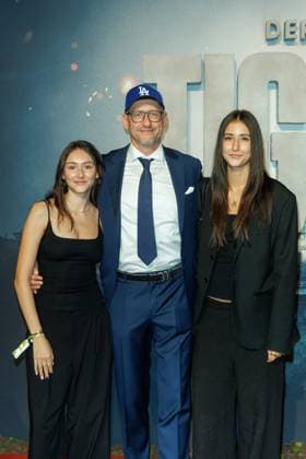 Weltpremiere - Der Tiger - Emily Kusche, Frank Kusche und Marla Kusche bei der Weltpremiere Der Tiger im Kino in der Kulturbrauerei am 15.09.2025 in Berlin. Copyright: xEventpressxKochanx
