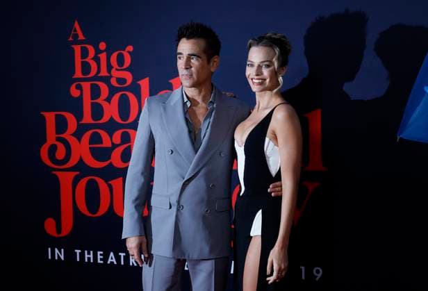Colin Farrell and Margot Robbie arrive on the red carpet at the A Big Bold Beautiful Journey New York Premiere at AMC Lincoln Square Theater on Monday, September 15, 2025 in New York City  NYP20250915103 JOHNxANGELILLO