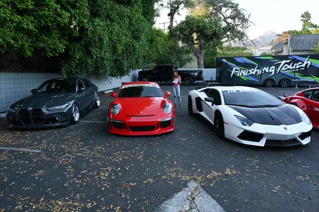 September 15, 2025, Hollywood, California, USA: High-end sports cars at the Los Angeles Premiere of London Calling. Hollywood USA - ZUMAb173 20250915_aap_b173_039 Copyright: xBillyxBennightx