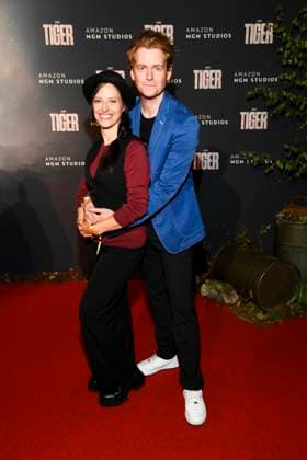 abb Johannes Heinrichs und Nadja Jo Klapper zu Gast auf dem roten Teppich bei der Welt Premiere des Amazon Films Der Tiger im Kino in der Kulturbrauerei, Berlin am 15.09.2025
