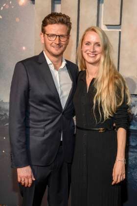 abb Dennis Gansel und und seine Frau Ann-Kristin zu Gast auf dem roten Teppich bei der Welt Premiere des Amazon Films Der Tiger im Kino in der Kulturbrauerei, Berlin am 15.09.2025
