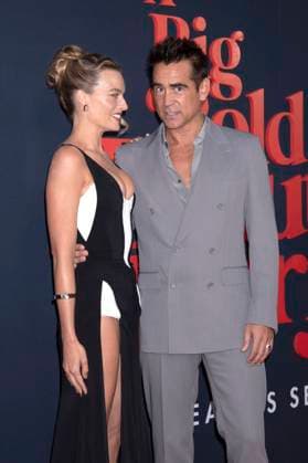 Margot Robbie und Colin Farrell bei der Premiere des Kinofilms A Big Bold Beautiful Journey im AMC Lincoln Square. New York, 15.09.2025