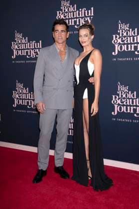 Colin Farrell und Margot Robbie bei der Premiere des Kinofilms A Big Bold Beautiful Journey im AMC Lincoln Square. New York, 15.09.2025