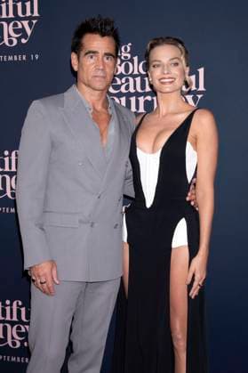 Colin Farrell und Margot Robbie bei der Premiere des Kinofilms A Big Bold Beautiful Journey im AMC Lincoln Square. New York, 15.09.2025