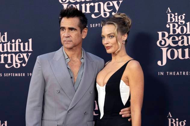 Colin Farrell und Margot Robbie bei der Premiere des Kinofilms A Big Bold Beautiful Journey im AMC Lincoln Square. New York, 15.09.2025