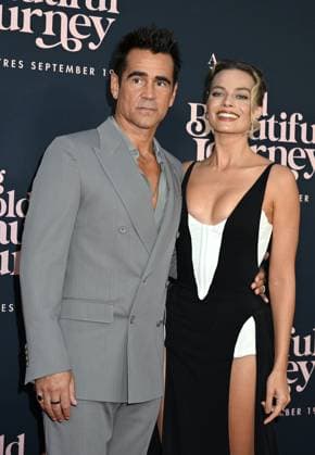 The US Premier of A Big Bold Beautiful Journey Colin Farell and Margot Robbie in a Mugler black dress attends The US Premier of A Big Bold Beautiful Journey on September 15, 2025 at the AMC Lincoln Square in New York, New York, USA., Credit:Robin Platzer Avalon United States of America, New York, New York  Copyright: xRobinxPlatzerx xAvalonx 1037675710