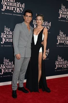 The US Premier of A Big Bold Beautiful Journey Colin Farell and Margot Robbie in a Mugler black dress attends The US Premier of A Big Bold Beautiful Journey on September 15, 2025 at the AMC Lincoln Square in New York, New York, USA., Credit:Robin Platzer Avalon United States of America, New York, New York  Copyright: xRobinxPlatzerx xAvalonx 1037675719