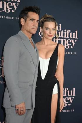 The US Premier of A Big Bold Beautiful Journey Colin Farell and Margot Robbie in a Mugler black dress attends The US Premier of A Big Bold Beautiful Journey on September 15, 2025 at the AMC Lincoln Square in New York, New York, USA., Credit:Robin Platzer Avalon United States of America, New York, New York  Copyright: xRobinxPlatzerx xAvalonx 1037675721