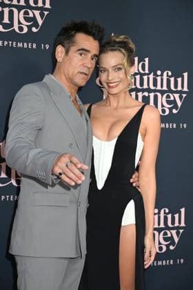 The US Premier of A Big Bold Beautiful Journey Colin Farell and Margot Robbie in a Mugler black dress attends The US Premier of A Big Bold Beautiful Journey on September 15, 2025 at the AMC Lincoln Square in New York, New York, USA., Credit:Robin Platzer Avalon United States of America, New York, New York  Copyright: xRobinxPlatzerx xAvalonx 1037675733