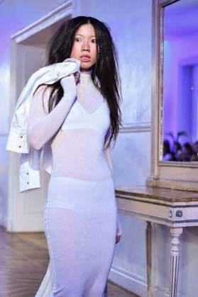 Mercedes-Benz Fashion Week in Madrid, Spain - 16 Sept 2025 A model walks the runway wearing a design by E.R.A.X. during Mercedes-Benz Fashion Week in IFERMA. Madrid Spain Copyright: xAtilanoxGarciax xSOPAxImagesx FOTO48003