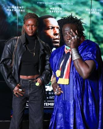 Muganga Premiere - Paris Guest and DesignerImane Ayissi attend the photocall for the premiere of Muganga held at the UGC Les Halles in Paris, France on September 16, 2025. Photo by David Boyer ABACAPRESS.COM Paris France  Copyright: xBoyerxDavid ABACAx