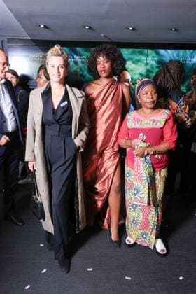 Muganga Premiere - Paris Babetida Sadjo, Agathe de La Boulaye, Joely Mbundu and Stella Kitoga attend the photocall for the premiere of Muganga held at the UGC Les Halles in Paris, France on September 16, 2025. Photo by David Boyer ABACAPRESS.COM Paris France  Copyright: xBoyerxDavid ABACAx