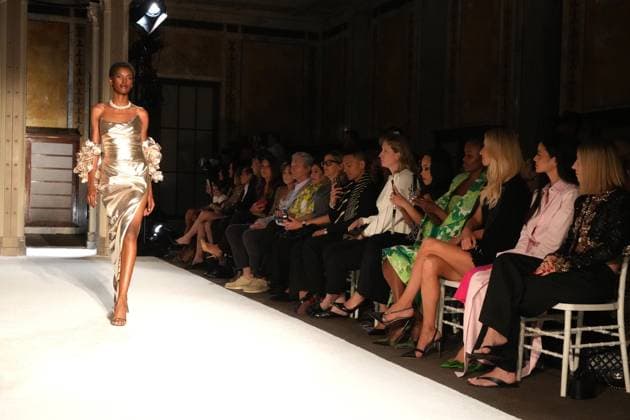 September 16, 2025, New York, New York, USA: The Pamella Roland SS26 Fashion Show .The New York Public Library, NYC.September 16, 2025. New York USA - ZUMAms4_ 20250916_faf_ms4_020 Copyright: xSoniaxMoskowitzxGordonx