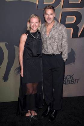 Kate Susman und Zach Baylin bei der Premiere der Netflix Miniserie Black Rabbit im SVA Theater. New York, 16.09.2025