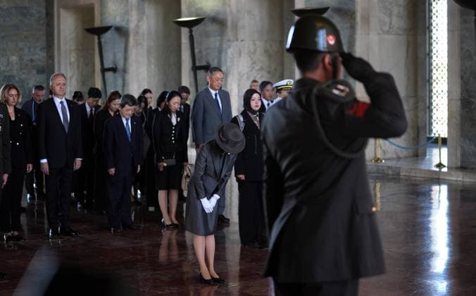 Japanese Princess Akiko of Mikasa visits Anitkabir ANKARA, TURKIYE - SEPTEMBER 17: Japanese Princess Akiko of Mikasa visits Anitkabir, the mausoleum of Turkish Republic s Founder Mustafa Kemal Ataturk, in Ankara, Turkiye on September 17, 2025. Evrim Aydin Anadolu Ankara Turkey. Editorial use only. Please get in touch for any other usage.  Copyright: x2025xAnadoluxEvrimxAydinx