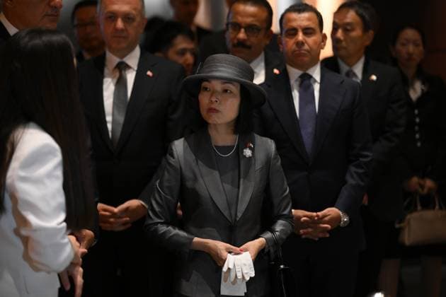 Japanese Princess Akiko of Mikasa in Ankara ANKARA, TURKIYE - SEPTEMBER 17: Princess Akiko of Mikasa visits the exhibition The Birth of a Vision: The Legacy for the Future Project - The Golden Age of Archaeology. at the Presidential National Library in Ankara, Turkiye on September 17, 2025. Harun Ozalp Anadolu Ankara Turkey. Editorial use only. Please get in touch for any other usage.  Copyright: x2025xAnadoluxHarunxOzalpx