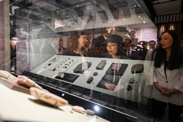 Japanese Princess Akiko of Mikasa in Ankara ANKARA, TURKIYE - SEPTEMBER 17: Princess Akiko of Mikasa visits the exhibition The Birth of a Vision: The Legacy for the Future Project - The Golden Age of Archaeology. at the Presidential National Library in Ankara, Turkiye on September 17, 2025. Harun Ozalp Anadolu Ankara Turkey. Editorial use only. Please get in touch for any other usage.  Copyright: x2025xAnadoluxHarunxOzalpx
