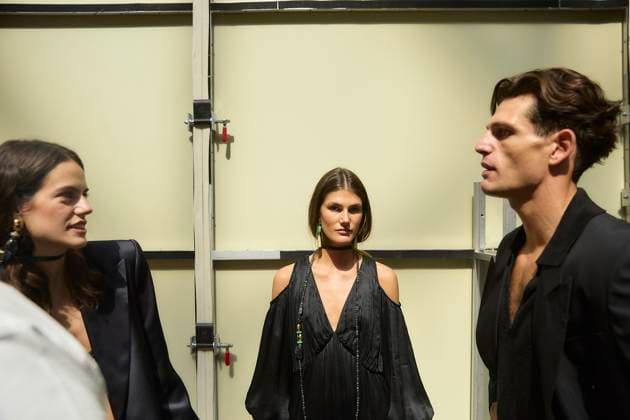 Pedro del Hierro fashion show at MBFW Madrid A model during the fashion show of designer Pedro del Hierro, at the 82nd edition of Mercedes Benz Fashion Week Madrid, at the Cibeles Palace, on September 17, 2025, in Madrid Spain This years edition is held from September 17 to 21 and commemorates the 40th anniversary of the runway Pedro del Hierro is a Spanish fashion brand for women and men, which adapts to the lifestyle and needs of society 17 SEPTEMBER 2025 Jesús Hellí Madrid Madrid Madrid Spain  Copyright: xJesusxHellinx 6961186